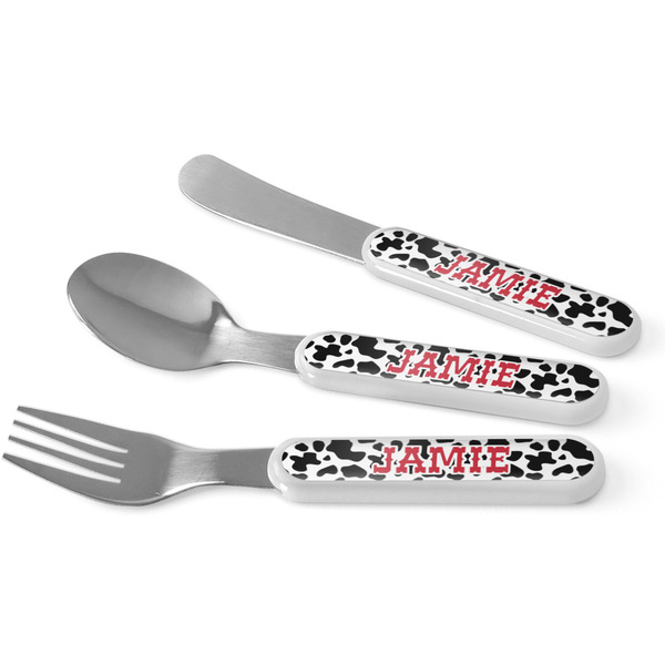 Custom Cowprint Cowgirl Kid's Flatware (Personalized)