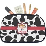 Cowprint Cowgirl Makeup / Cosmetic Bag - Medium (Personalized)