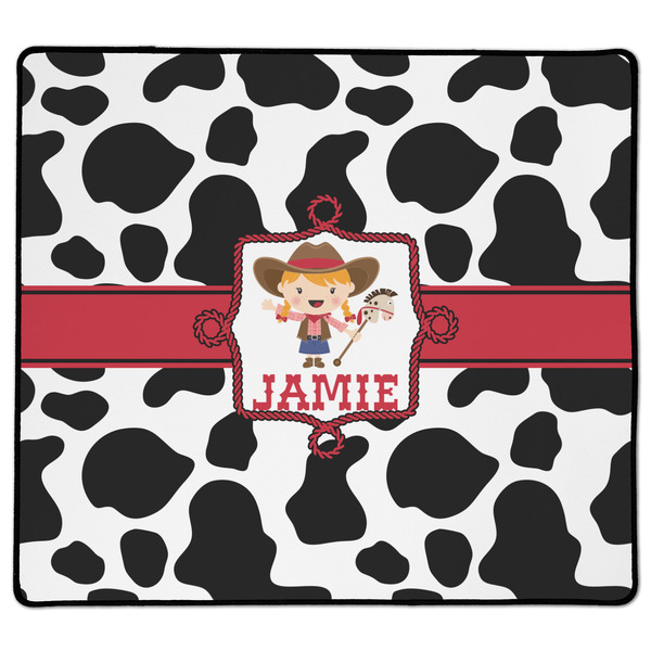 Custom Cowprint Cowgirl XL Gaming Mouse Pad - 18" x 16" (Personalized)