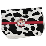 Cowprint Cowgirl Burp Cloth - Fleece w/ Name or Text