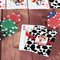 Cowprint Cowgirl On Table with Poker Chips