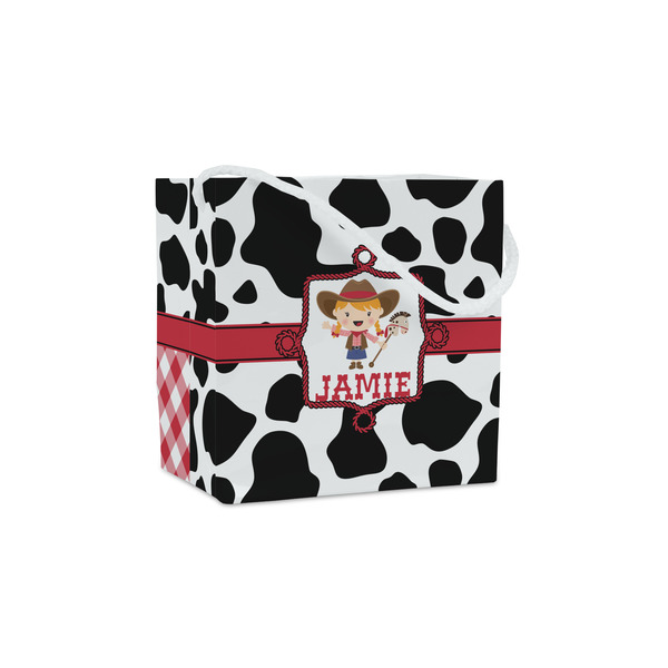 Custom Cowprint Cowgirl Party Favor Gift Bags - Matte (Personalized)