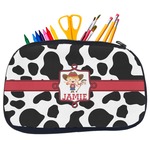 Cowprint Cowgirl Neoprene Pencil Case - Medium w/ Name or Text