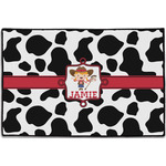 Cowprint Cowgirl Door Mat - 36"x24" (Personalized)