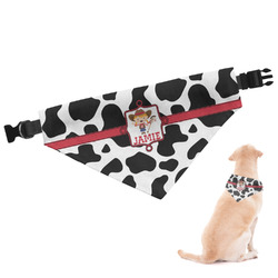 Cowprint Cowgirl Dog Bandana - Small (Personalized)