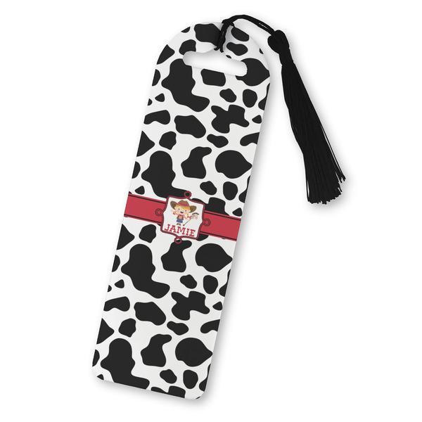 Custom Cowprint Cowgirl Plastic Bookmark (Personalized)