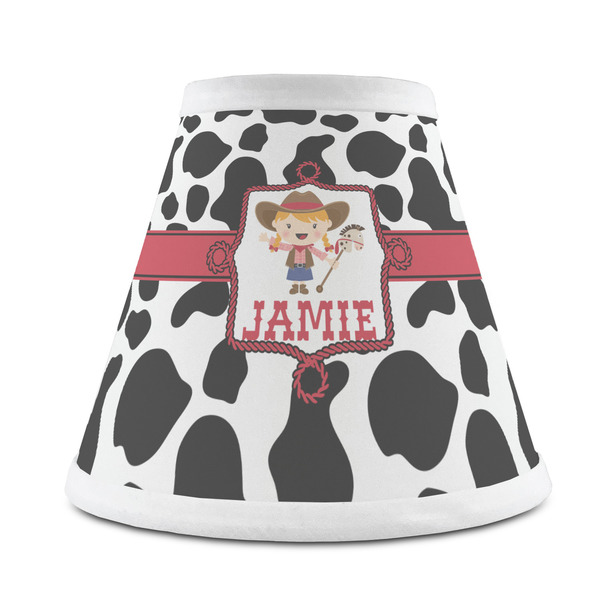 Custom Cowprint Cowgirl Chandelier Lamp Shade (Personalized)