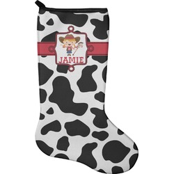 Cowprint Cowgirl Holiday Stocking - Single-Sided - Neoprene (Personalized)