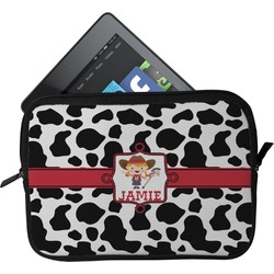 Cowprint Cowgirl Tablet Case / Sleeve - Small (Personalized)