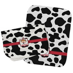 Cowprint Cowgirl Burp Cloths - Fleece - Set of 2 w/ Name or Text