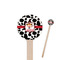 Cowprint Cowgirl Wooden 7.5" Stir Stick - Round - Closeup