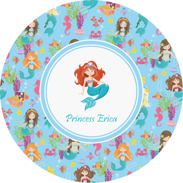 Custom Mermaids Multipurpose Round Labels - Custom Sized (Personalized)