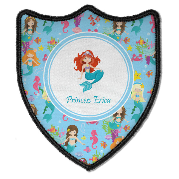 Custom Mermaids Iron On Shield Patch B w/ Name or Text