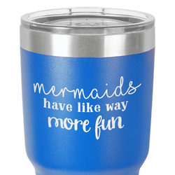 Mermaids 30 oz Stainless Steel Tumbler - Royal Blue - Single-Sided