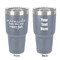 Mermaids 30 oz Stainless Steel Ringneck Tumbler - Grey - Double Sided - Front & Back