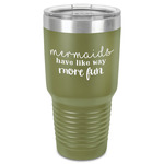 Mermaids 30 oz Stainless Steel Tumbler - Olive - Single-Sided