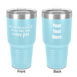 Mermaids 30 oz Stainless Steel Tumbler - Teal - Double-Sided (Personalized)