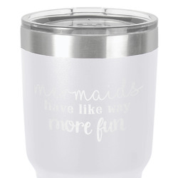 Mermaids 30 oz Stainless Steel Tumbler - White - Single-Sided