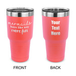 Mermaids 30 oz Stainless Steel Tumbler - Coral - Double Sided (Personalized)