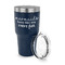 Mermaids 30 oz Stainless Steel Ringneck Tumblers - Navy - LID OFF