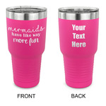 Mermaids 30 oz Stainless Steel Tumbler - Pink - Double Sided (Personalized)