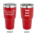 Mermaids 30 oz Stainless Steel Tumbler - Red - Double Sided (Personalized)