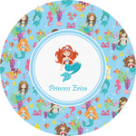 Mermaids Multipurpose Round Labels - 4" (Personalized)