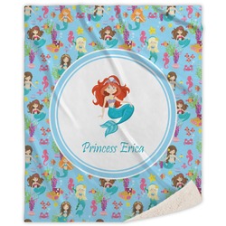 Mermaids Sherpa Throw Blanket - 60"x80" (Personalized)