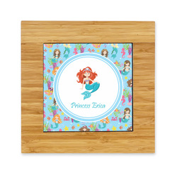 Mermaids Bamboo Trivet with Ceramic Tile Insert (Personalized)