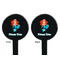 Mermaids Black Plastic 7" Stir Stick - Double Sided - Round - Front & Back