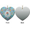 Mermaids Ceramic Flat Ornament - Heart Front & Back (APPROVAL)