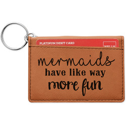 Mermaids Leatherette Keychain ID Holder - Double Sided