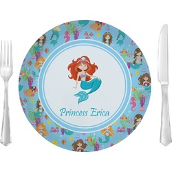 Mermaids Glass Lunch / Dinner Plate 10" (Personalized)