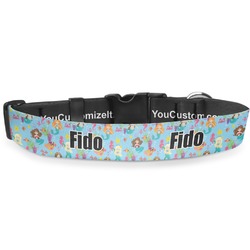 Mermaids Deluxe Dog Collar - Large (13" to 21") (Personalized)
