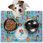 Mermaids Dog Food Mat - Medium w/ Name or Text