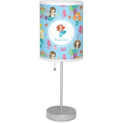 Mermaids 7" Drum Lamp with Shade Linen (Personalized)