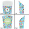 Mermaids French Fry Favor Box - Front & Back View