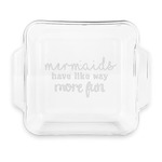 Mermaids Glass Cake Dish with Truefit Lid - 8in x 8in