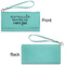 Mermaids Ladies Wallets - Faux Leather - Teal - Front & Back View