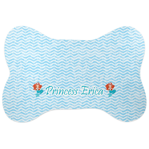 Custom Mermaids Bone Shaped Dog Food Mat (Personalized)