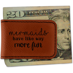 Mermaids Leatherette Magnetic Money Clip - Double Sided