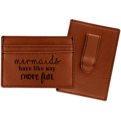 Mermaids Leatherette Wallet with Money Clip
