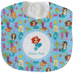 Mermaids Velour Baby Bib w/ Name or Text