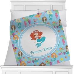Mermaids Minky Blanket - Toddler / Throw - 60"x50" - Single Sided (Personalized)