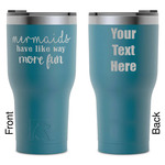 Mermaids RTIC Tumbler - Dark Teal - Laser Engraved - Double-Sided (Personalized)