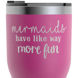 Mermaids RTIC Tumbler - Magenta - Laser Engraved - Double-Sided (Personalized)
