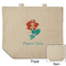 Mermaids Reusable Cotton Grocery Bag - Front & Back View