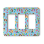 Mermaids Rocker Style Light Switch Cover - Three Switch