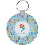 Mermaids Round Plastic Keychain (Personalized)