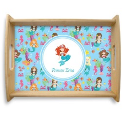 Mermaids Natural Wooden Tray - Large (Personalized)